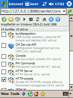 HTTP console on pocketPC 2003